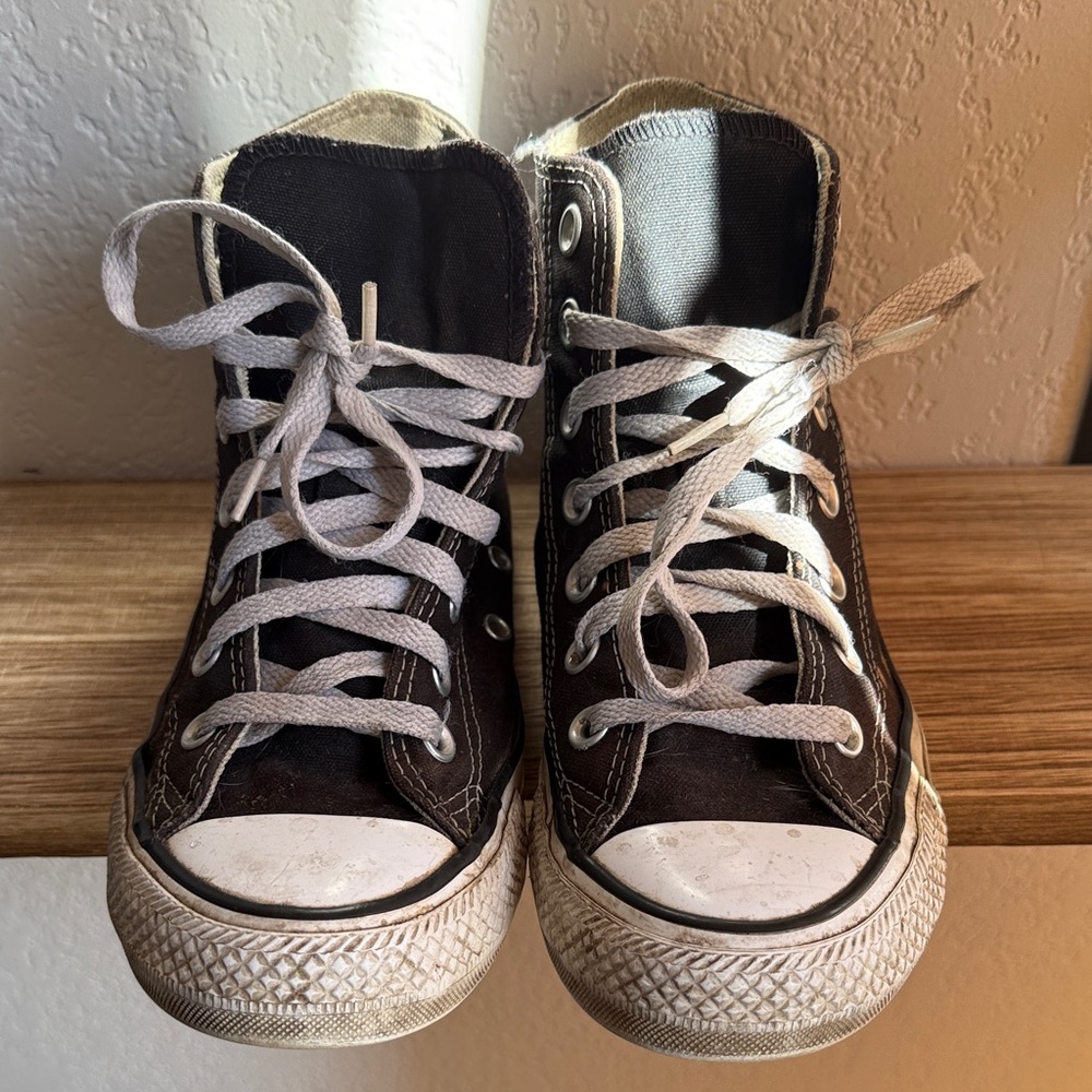 Converse Kids Black and White High-Top Sneakers - Picture 2 of 6